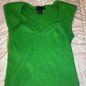 Harlow Vibrant Green Ribbed Sweetheart Tank